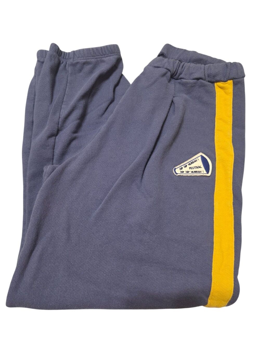 Sundry Trouser Cotton Sweatpants French Terry Navy Yellow Stripe S Festival C271 - Picture 9 of 10